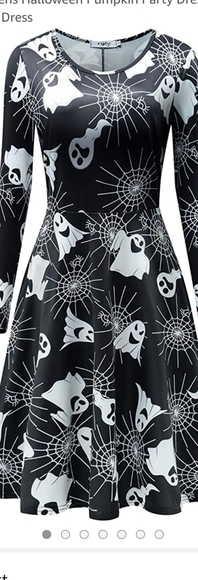 Lyxiof Dresses & Skirts - 👻 Spooky Halloween long sleeve A-line dress 2XL👻
